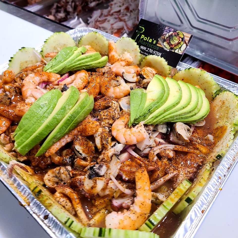 Mexican seafood dishes served in generous portions.